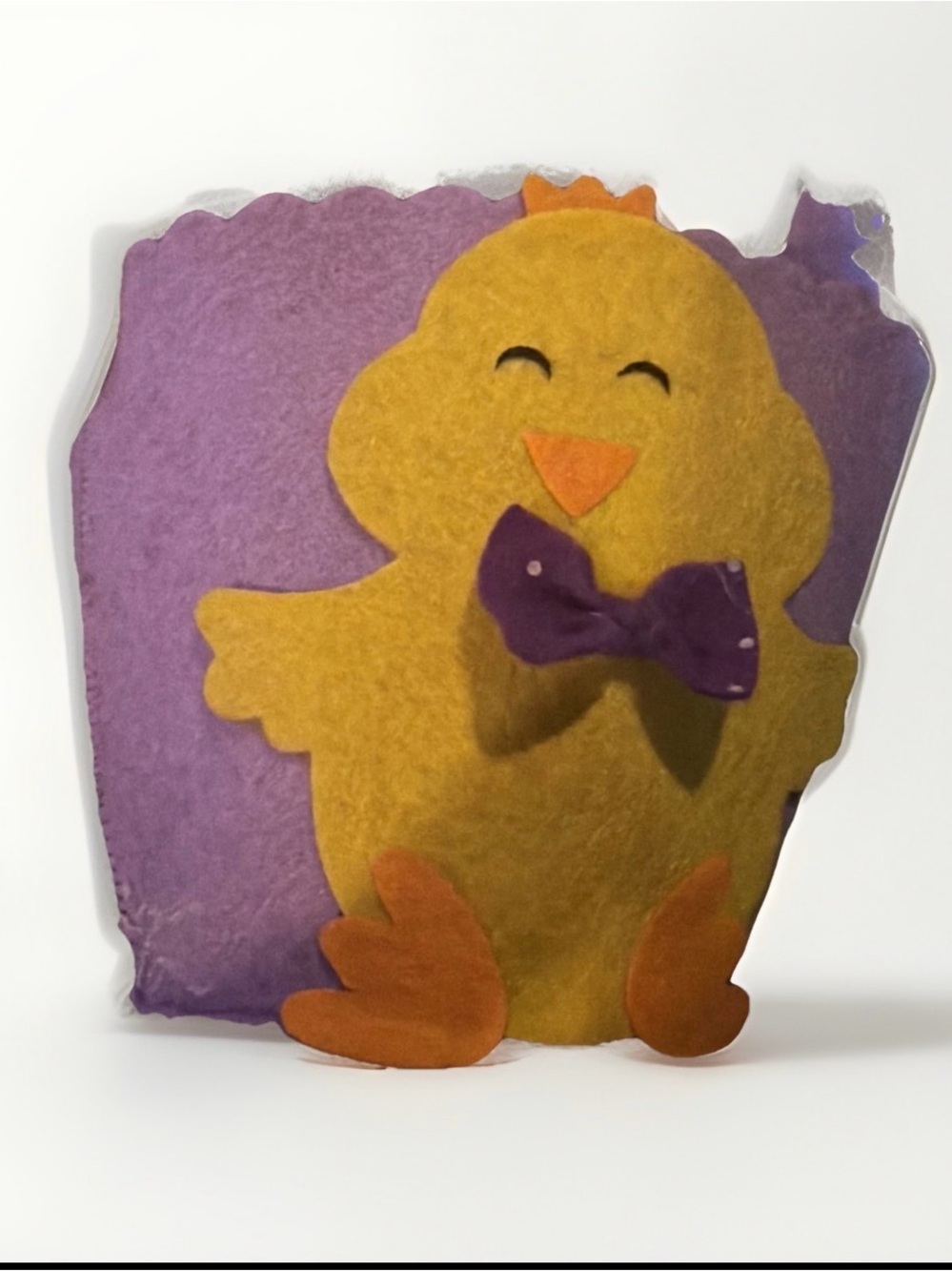 FELT BASKET Purple Bird 5.5IN X 9.25 IN NWT